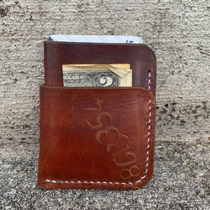 Tri pocket leather wallet